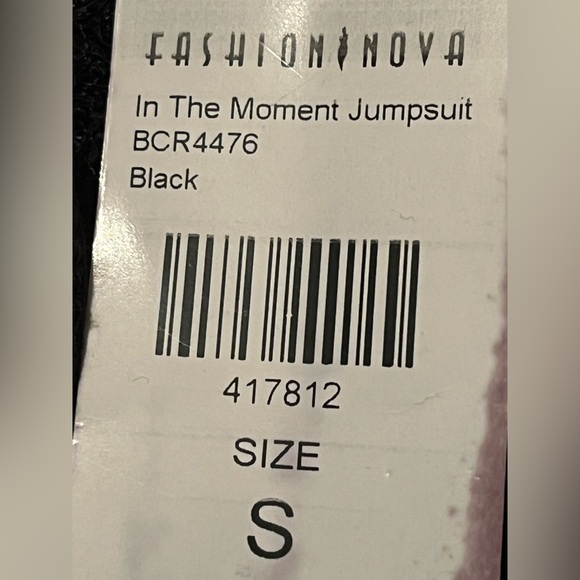Fashion Nova In The Moment Jumpsuit - Black Sz S Women - Picture 8 of 8